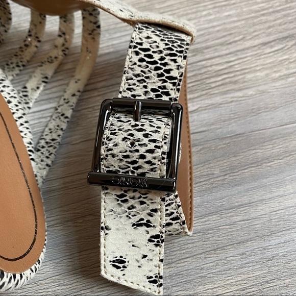 Vionic Sami woman’s heeled caged sandal in snake print 9 with ankle strap - Picture 11 of 16